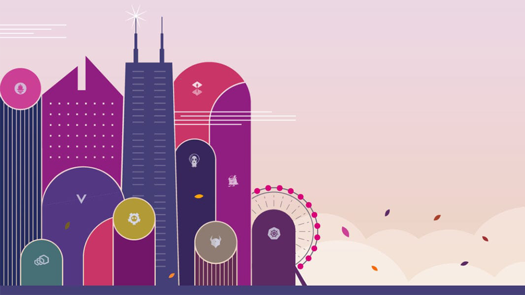 Stylized illustration of the Chicago skyline
